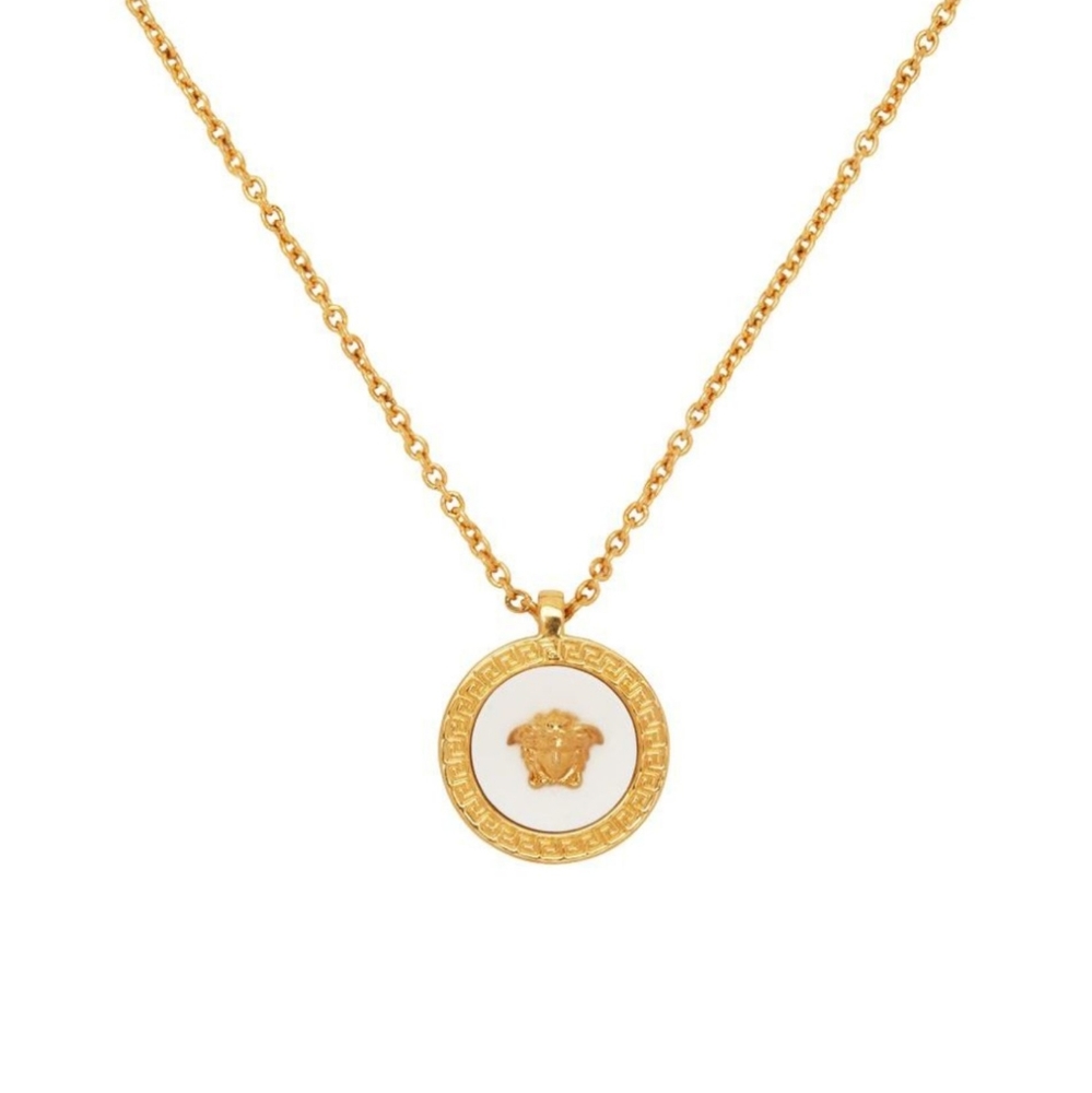 Versace White Medusa Necklace